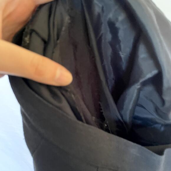 Women's wide leg trousers high waist pockets pants size 4 zip closure buttons - Picture 9 of 9